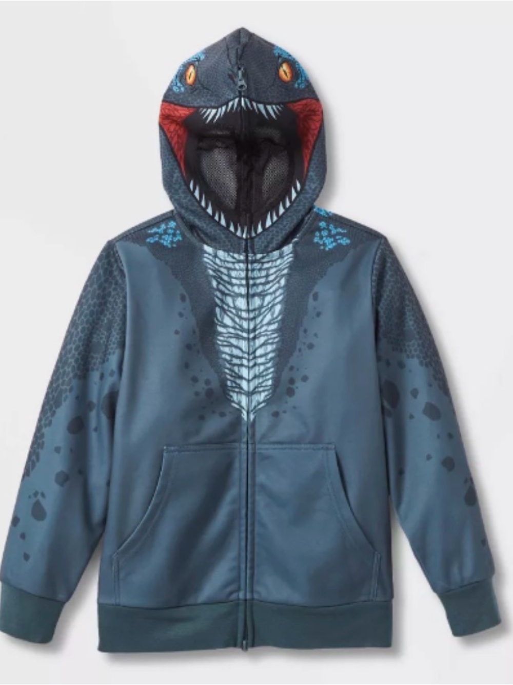 Jurassic World Boys Hooded Dinosaur Zip-Up Sweatshirt